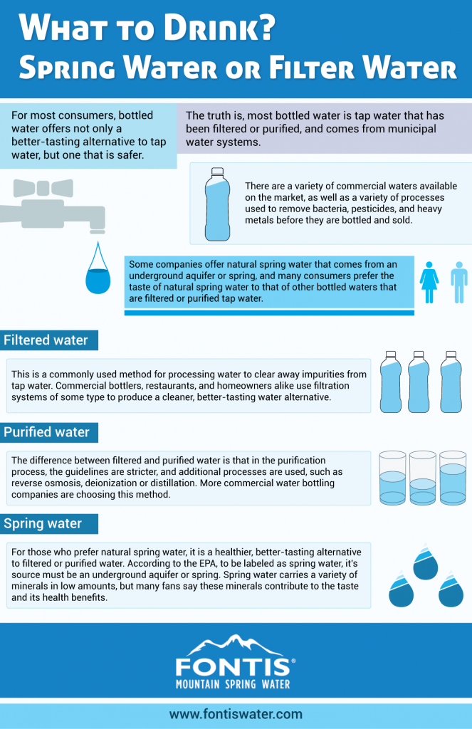 What To Drink Spring Water Or Filter Water Fontis Water