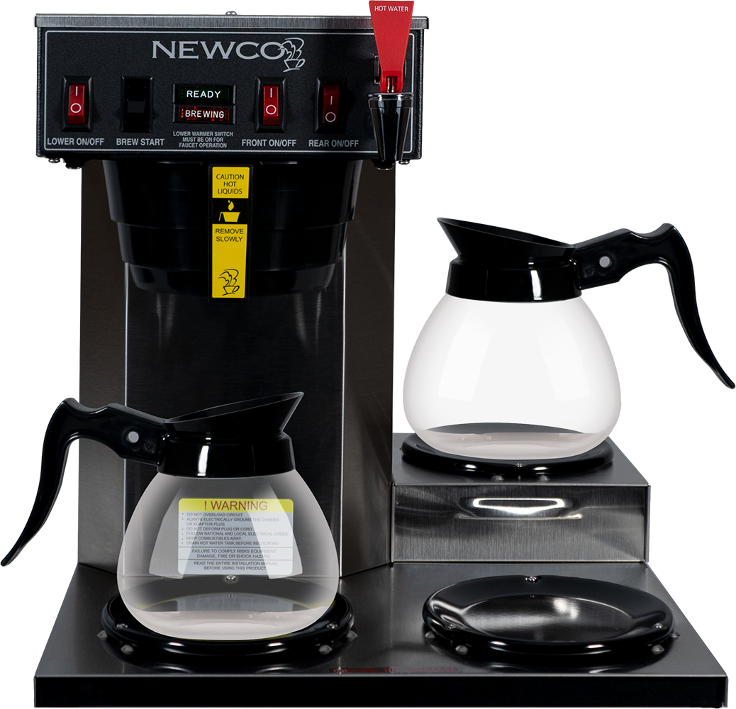 NEWCO 3 BURNER DECANTER COFFEE MAKER Model ACE-LP 